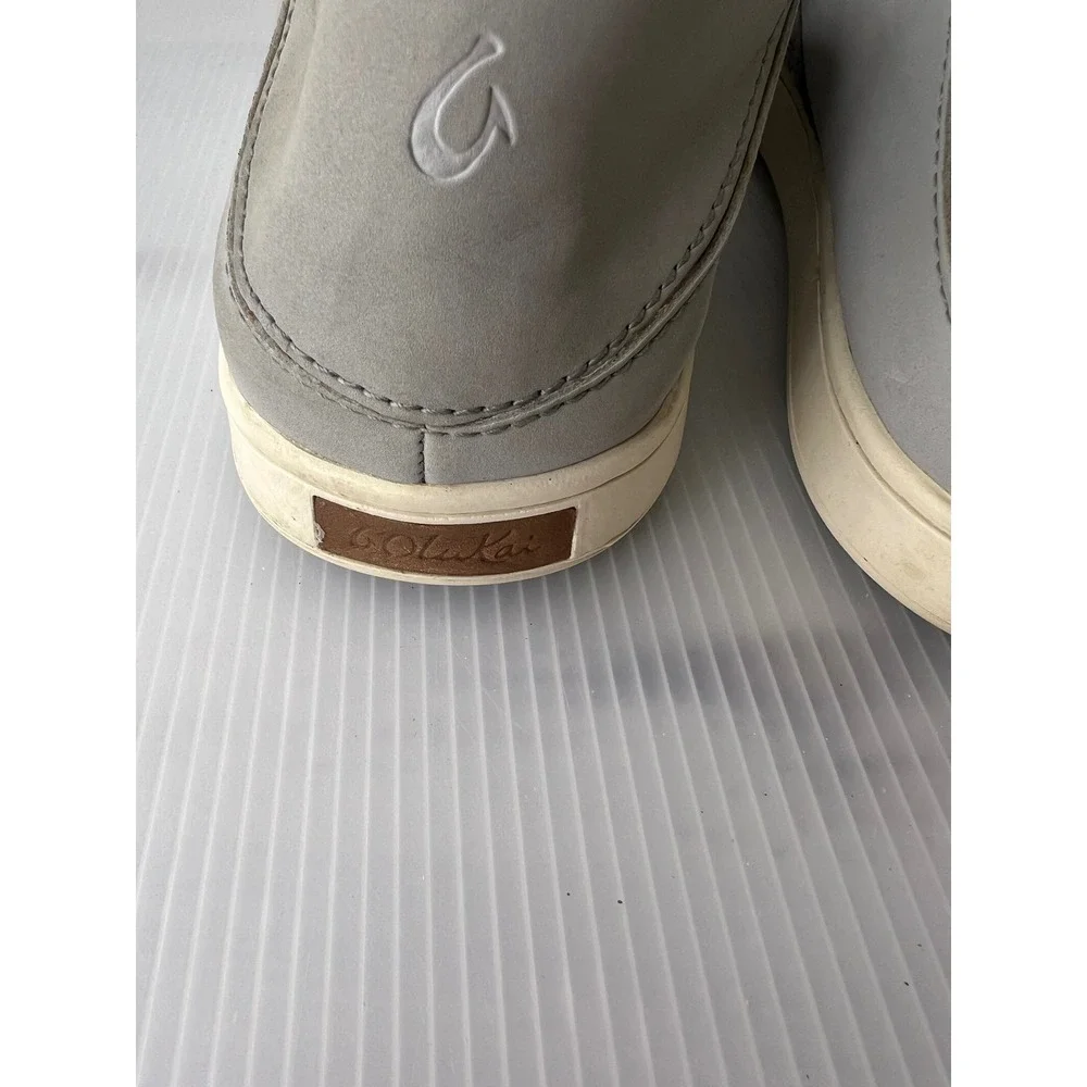 Olukai Womens Pehuea Mesh Slip On Sneakers Grey Casual Shoes Size 9